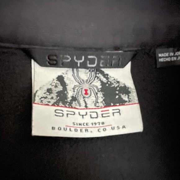 Spyder Fleece lined Pullover, Sweater, 1/2 Zip, Warm, Charcoal, Black Men's XXL - Picture 4 of 8